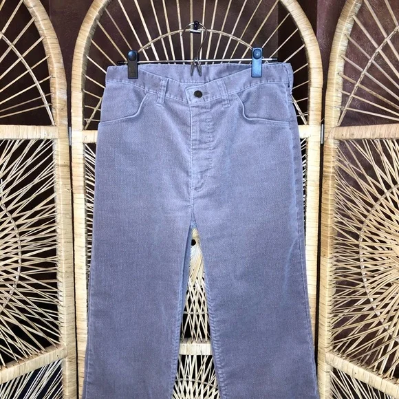 WRANGLER Vintage Corduroy Pants High Rise Mom Mauve Size 30 - Picture 2 of 15